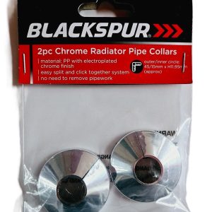 BLACKSPUR CHROME RADIATOR PIPE COLLARS Pack Of 2