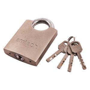 AMTECH 60MM STEEL PADLOCK WITH KEYS