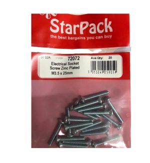 STAR PACK 72072 ZINC PLATED ELECTRICAL SOCKET SCREW