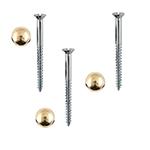 STAR PACK 72046 MIRROR SCREW WITH BRASS DOME 38MM