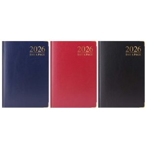 TALLON A5 DAY A PAGE PADDED GILT-EDGE DIARY 2026