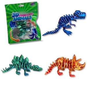 ASSORTED 3D EFFECT DINOSAURS 13CM