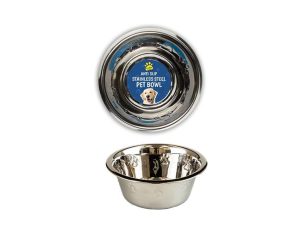 KINGDOM STAINLESS STEEL ANTI SKID PET DOG BOWL 21CM