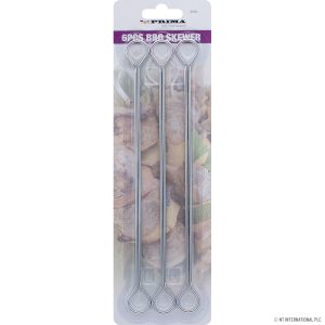 PRIMA STAINLESS STEEL BBQ SKEWERS Pack Of 6
