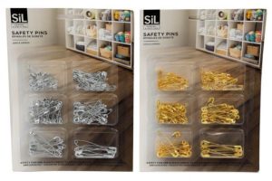 SIL ASSORTED SIZES GOLD SAFETY PINS Pack Of 125