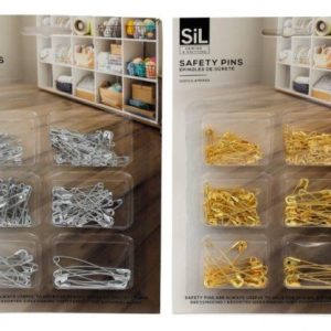 SIL ASSORTED SIZES GOLD SAFETY PINS Pack Of 125