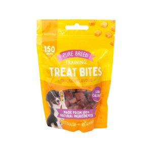 PURE BREED DRY CHICKEN FLAVOUR TREAT BITES 100GM