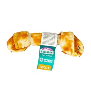 PURE BREED COLLAGEN KNOTS LARGE CHICKEN BONE 80GM