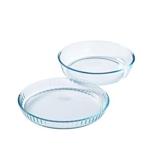 PYREX SET OF 2 BAKING SET 1.6L 28X28CM & 2.1L 26X26CM