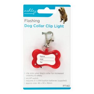 ASHLEY FLASHING DOG COLLAR CLIP LIGHT