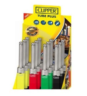 CLIPPER TUBE PLUS ASSORTED COLOUR MULTIPURPOSE LIGHTERS
