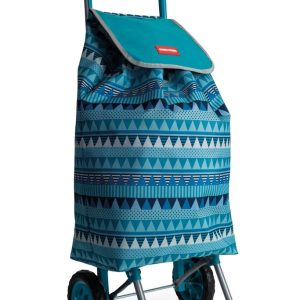 CASA & CASA PHOENIX 2 WHEEL SHOPPING TROLLEY - BLUE