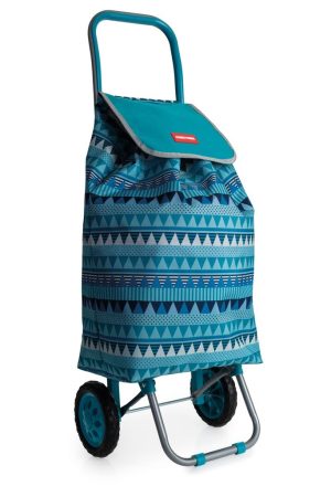 CASA & CASA PHOENIX 2 WHEEL SHOPPING TROLLEY - BLUE