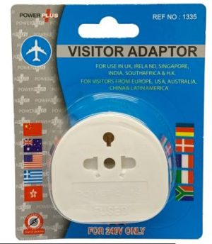 POWER PLUS UK VISITOR TRAVEL ADAPTER BLISTER CARD