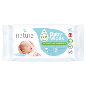 NATURA PURIFIED WATER BABY WIPES Pack Of 60