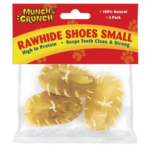 MUNCH & CRUNCH RAWHIDE MINI SHOES SMALL Pack Of 3