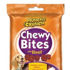 MUNCH & CRUNCH CHEWY BITES WITH BEEF 170GM