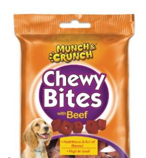 MUNCH & CRUNCH CHEWY BITES WITH BEEF 170GM