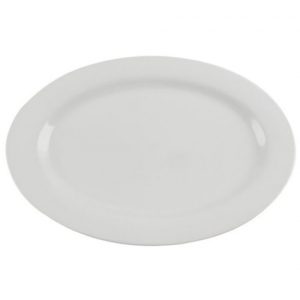 MELAMINE WHITE OVAL PLATTER 13" / 33CM