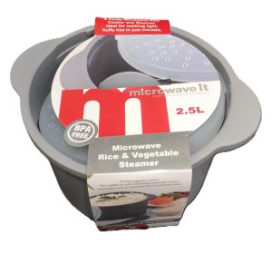 MICROWAVE IT RICE & VEGETABLE STEAMER 2.5LTR