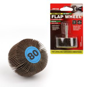 DEKTON 80 GRIT FLAP WHEEL 50MM X 20MM - MEDIUM
