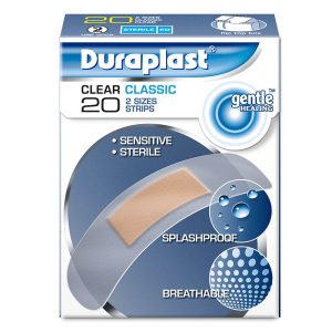 DURAPLAST 2 SIZES CLEAR CLASSIC PLASTER Pack Of 20