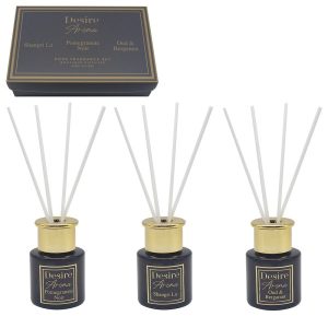 SET OF 3 DESIRE AROMA SHANGRI LA & POMEGRANATE & OUD BERGAMOT DIFFUSER