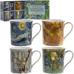 THE LEONARDO COLLECTION VINCENT VAN GOGH ASSORTED DESIGN MUG SET OF 4
