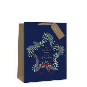 TALLON CHRISTMAS WREATH LARGE GIFT BAGS 34 X 26CM