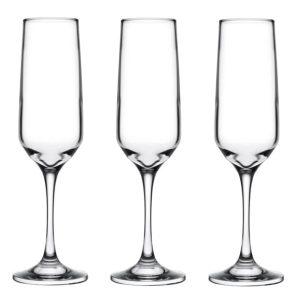 PASABAHCE IVORY CHAMPAGNE GLASS 225ML Pack Of 3
