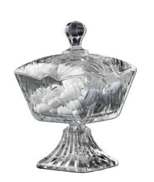 PASABAHCE CRYSTALLIAN STELLA FOOTED GLASS CANDY BOWL