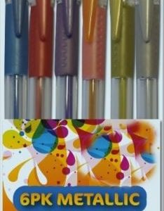 5 PACK METALLIC PEARLISED GEL PENS