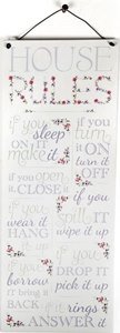 15 X 39CM METAL RULES PLAQUE HOUSE RULES