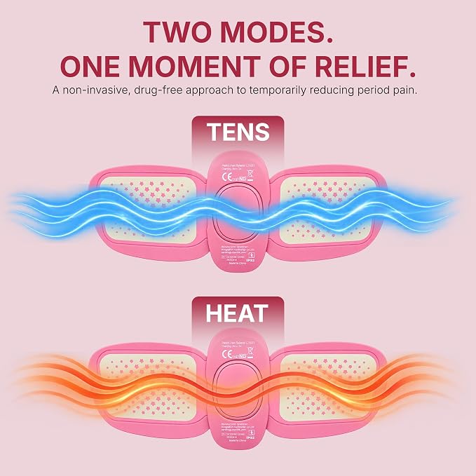 Period Comfort Pro™ Wireless TENS & Heat Therapy Pad