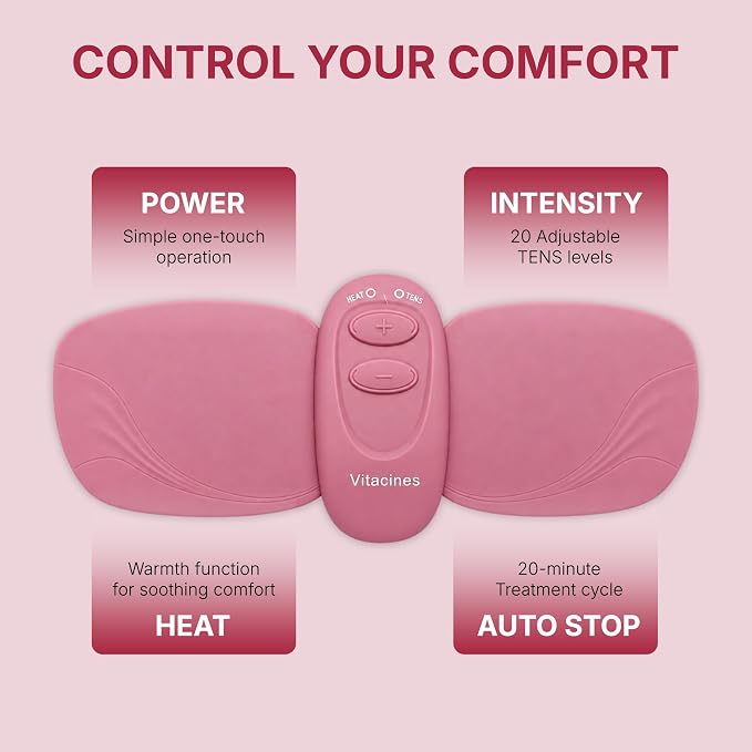 Period Comfort Pro™ Wireless TENS & Heat Therapy Pad