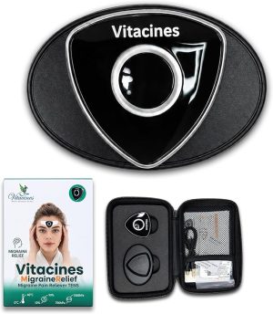Vitacines Migraine Relief TENS Device – Wireless Drug-Free Headache Relief