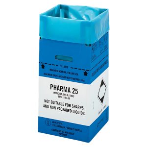 Blue Clinical Waste Disposal Carton - 25L