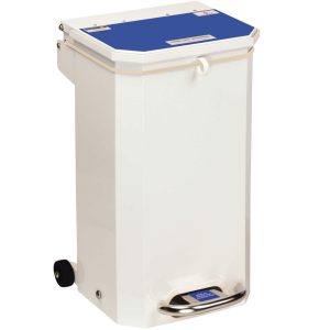 20 litre Metal Bin with Blue Lid - Fire Retardant