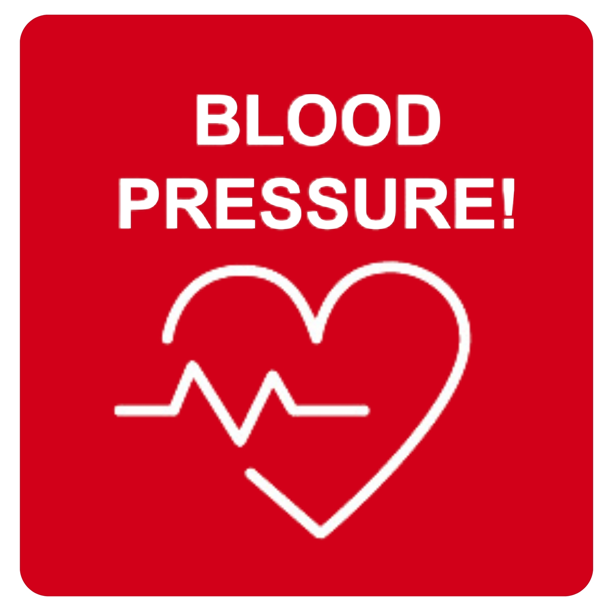Status Blood Pressure Red Labels - 36mmx36mm