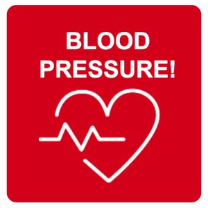 Status Blood Pressure Red Labels - 36mmx36mm