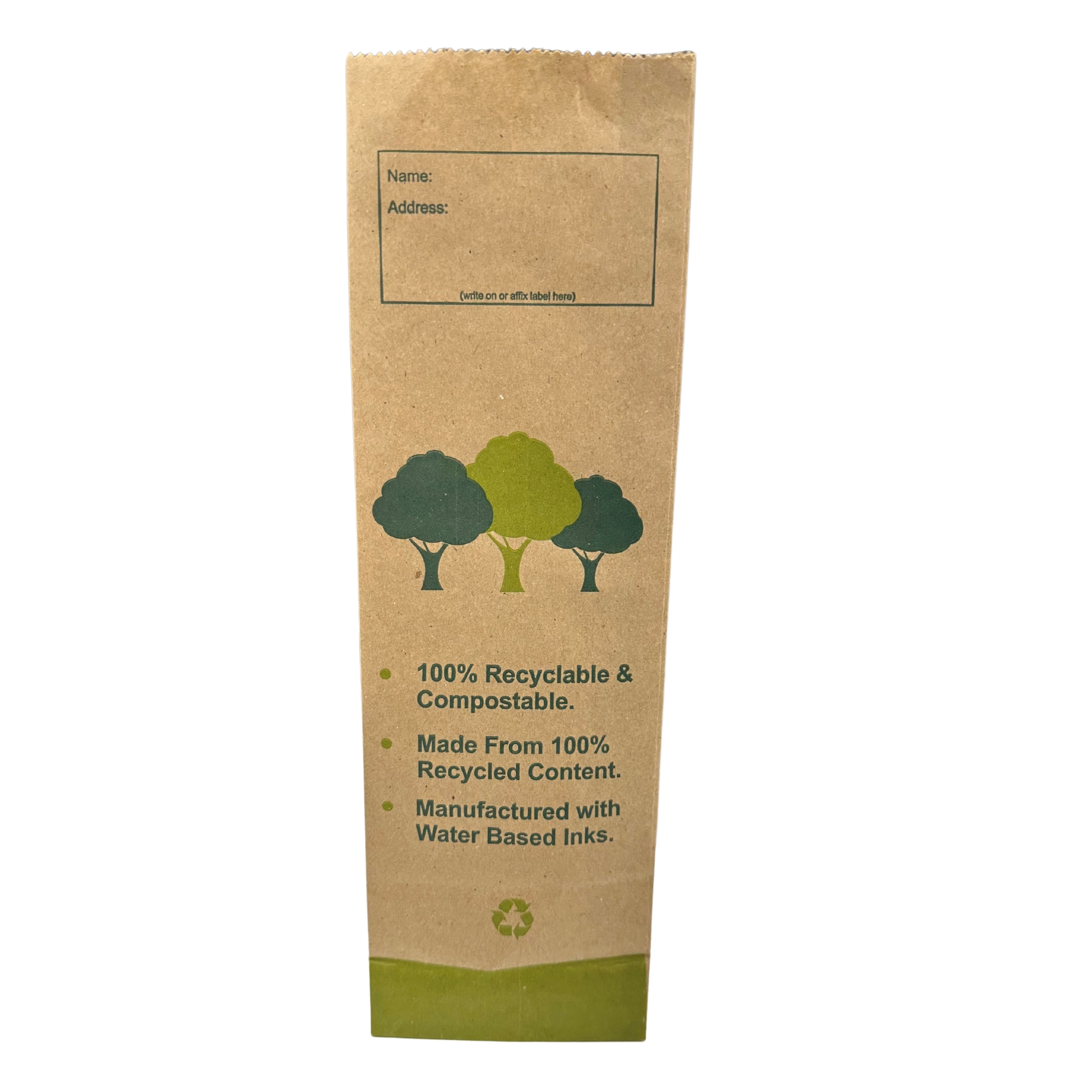 ProPac NHS Brown Paper Prescription Bags - (h)280 x (w)90 x (g)50mm