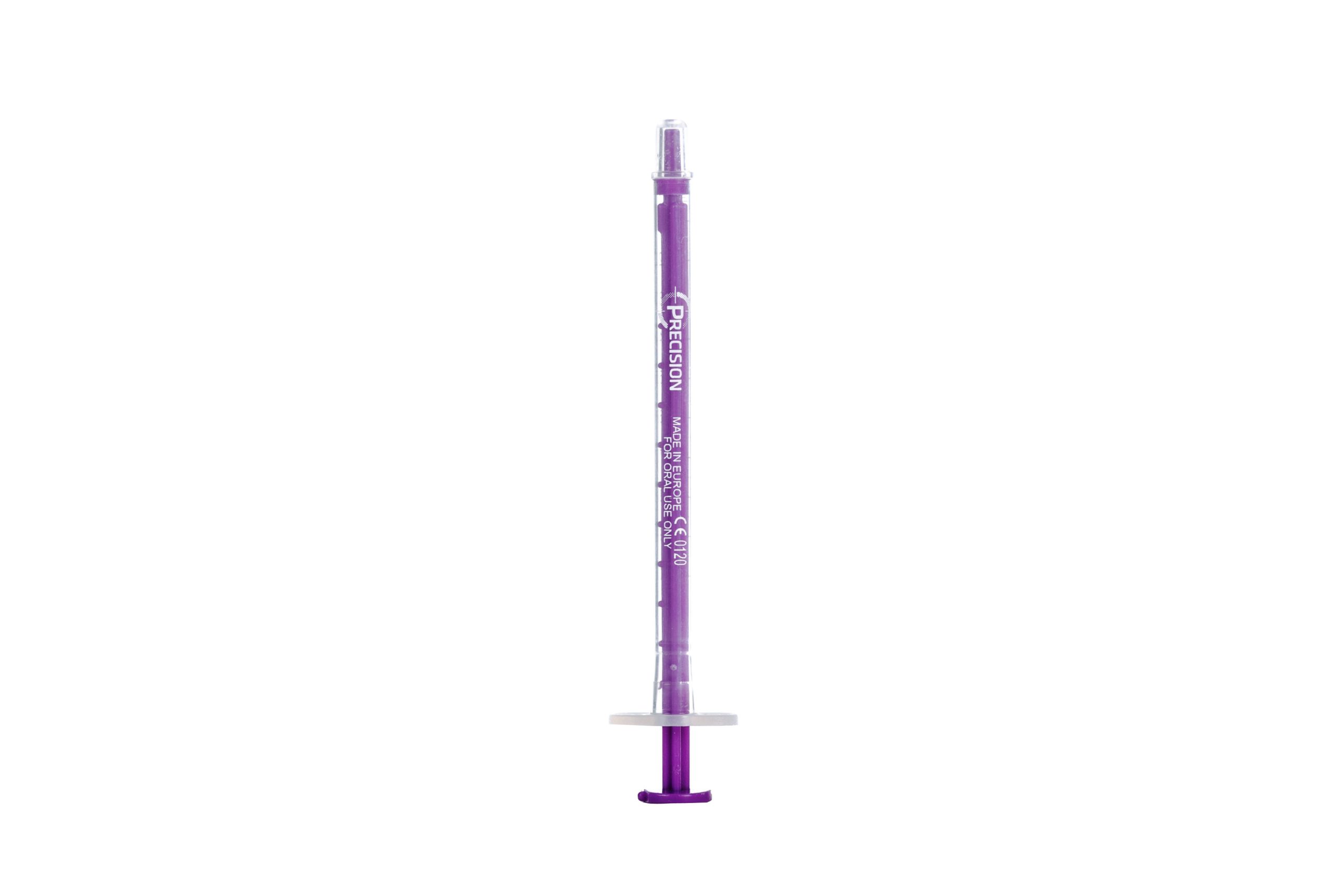 Precision Purple Oral Syringes - 1ml (Bulk Pack of 100)