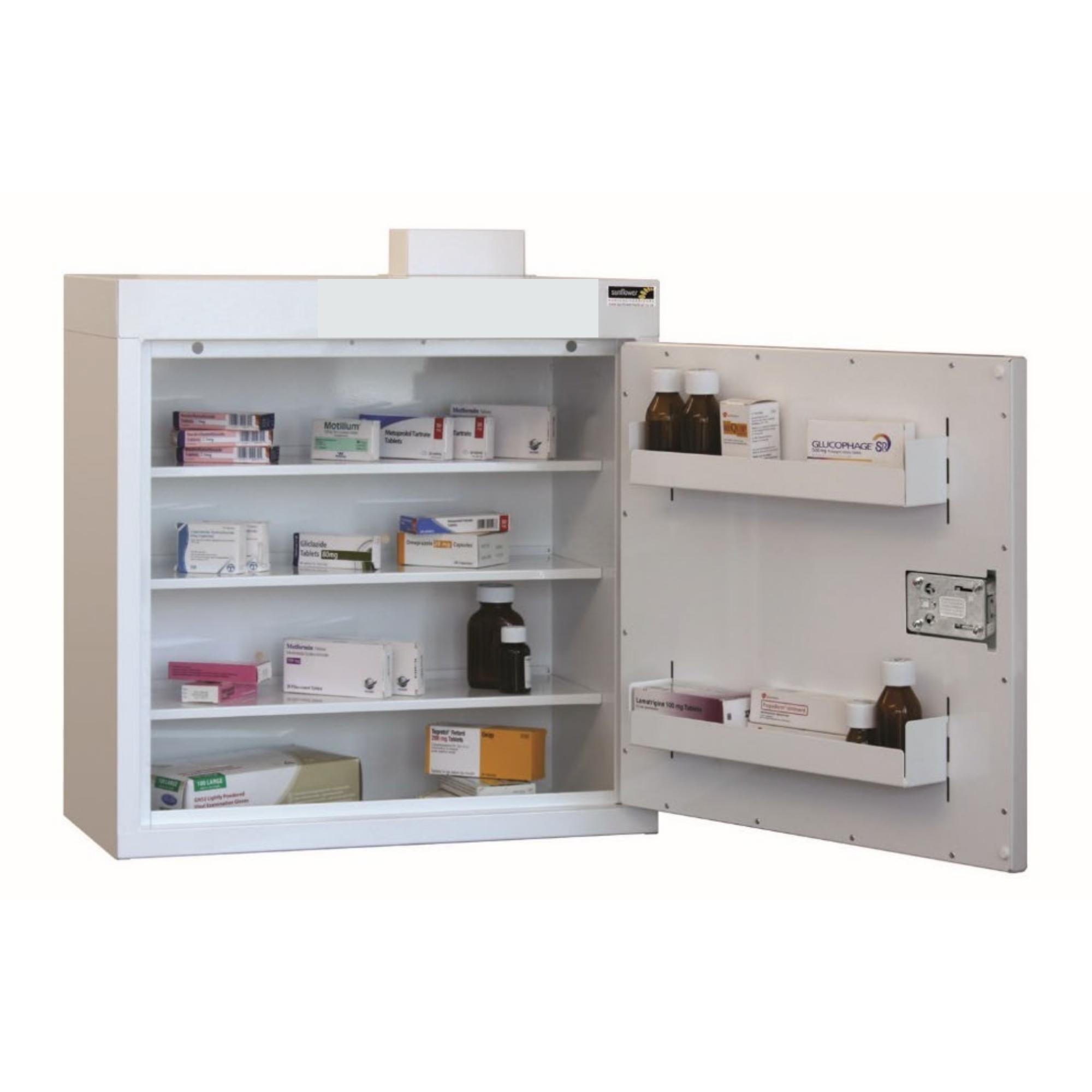 Steel Controlled Drug Cabinet (No Light) - With 2 Shelves