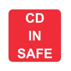 Status CD in Safe Labels - 36 x 36mm