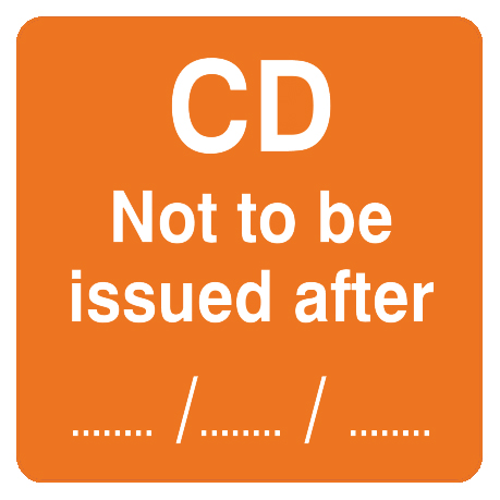 Status Controlled Drug Not to be Issued After - 36 x 36mm
