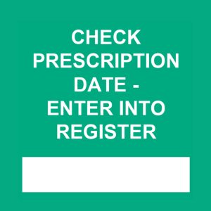 Status Check Prescription Date Labels 36 x 36mm