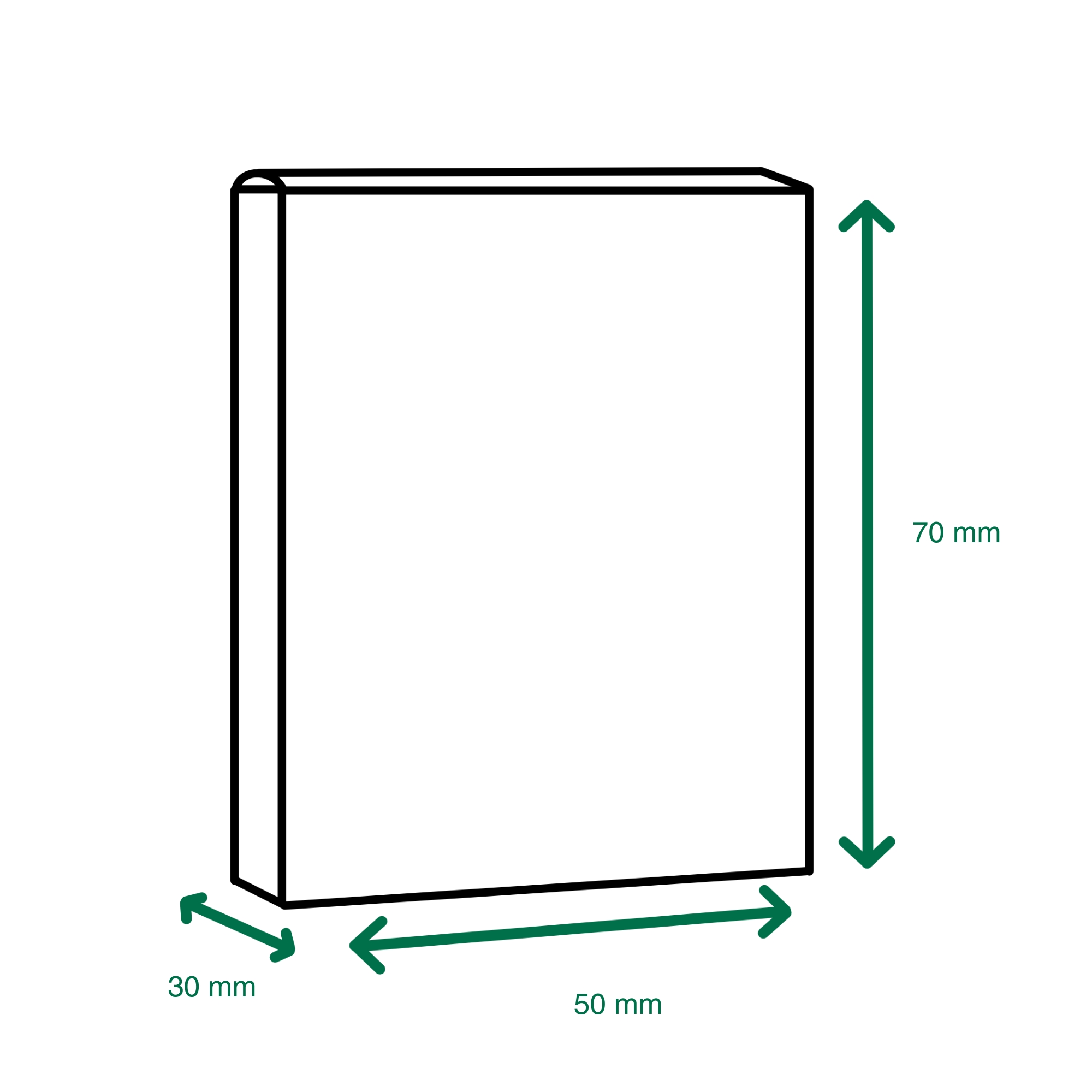 PurePac Tablet Cartons D100 - (h)70 x (w)50 x (d)30mm