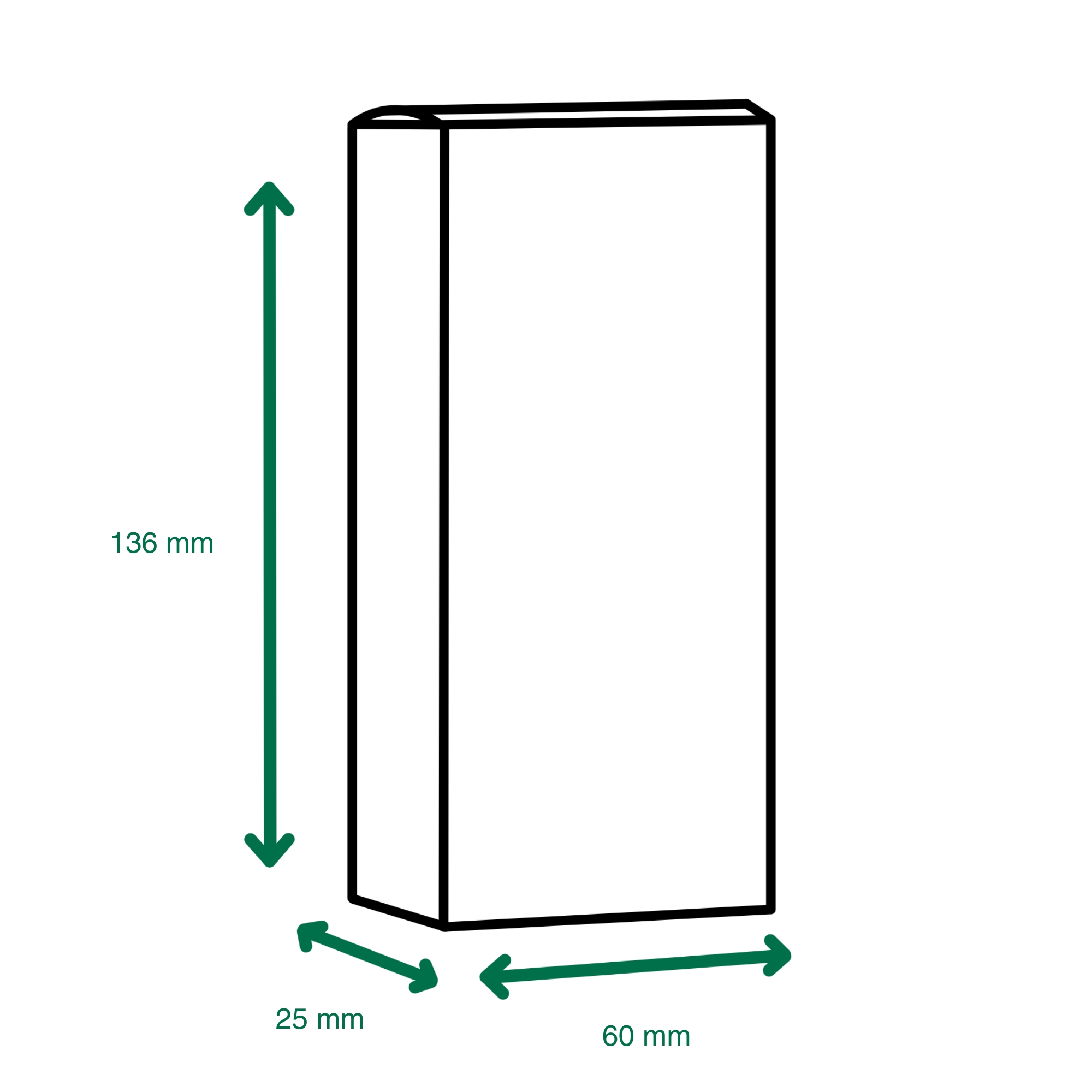 PurePac Tablet Cartons TC7 - (h)136 x (w)60 x (d)25mm