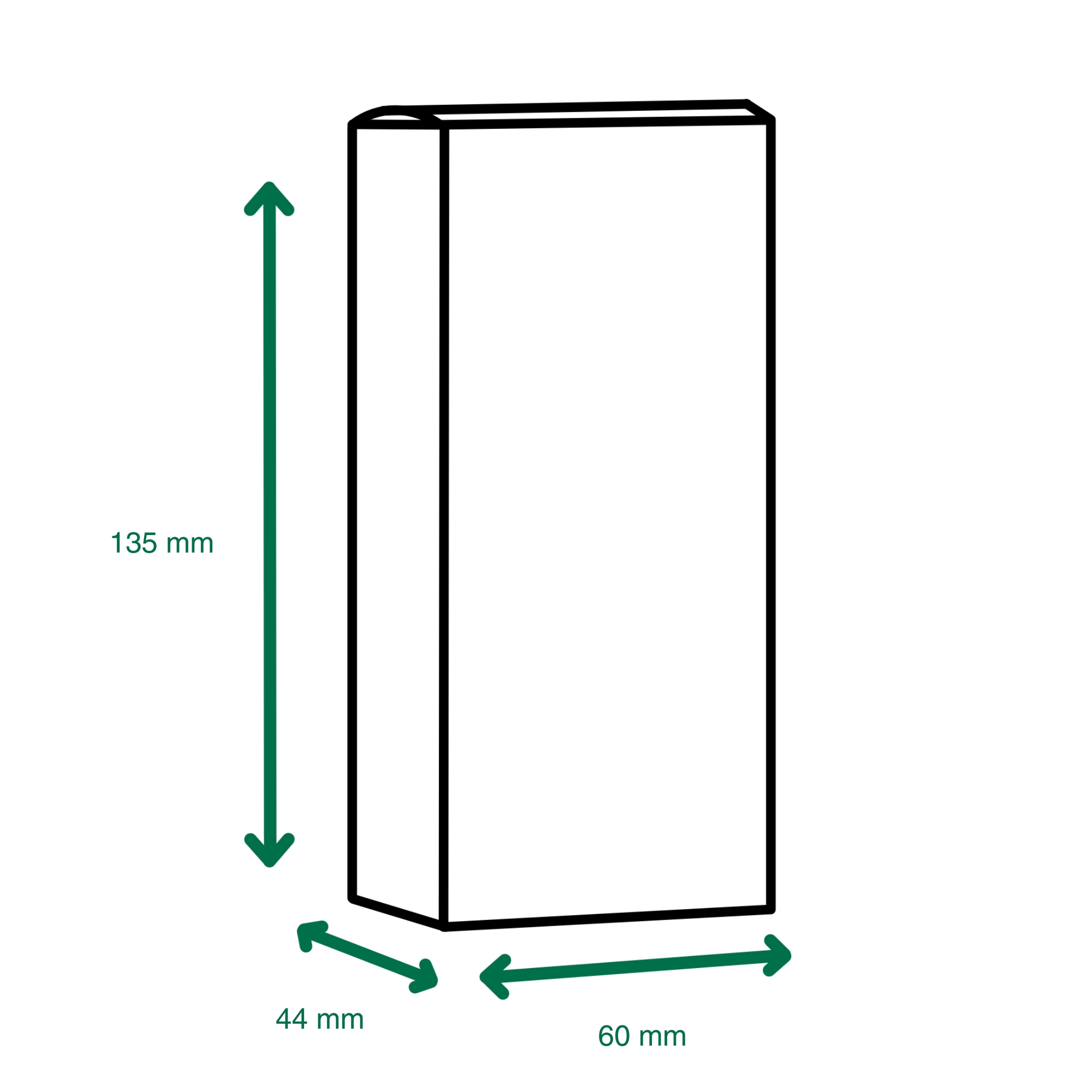 PurePac Tablet Cartons TC9 - (h)135 x (w)60 x (d)44mm