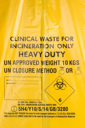 Yellow Clinical Waste Sacks - 12kg